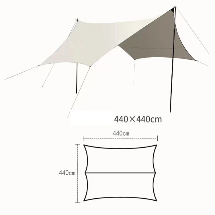 Η Windproof στρατοπέδευση σκιάς καταφυγίων ήλιων σκηνών παραλιών στρατοπέδευσης πολυεστέρα 210t αδιάβροχη σκάει επάνω τα καταφύγια ήλιων