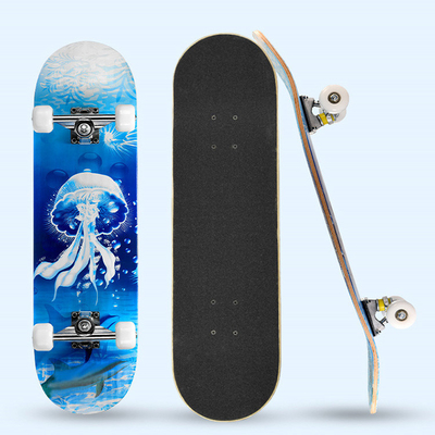 Μαύρο φέρον Skateboard κοριτσιών ροδών PU άμμου ξύλο σφενδάμνου 7 στρώματος