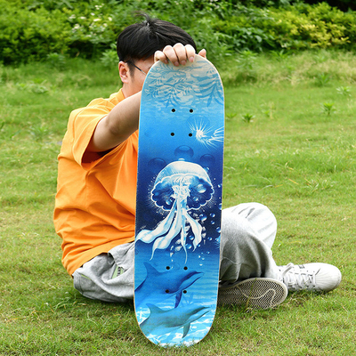 Μαύρο φέρον Skateboard κοριτσιών ροδών PU άμμου ξύλο σφενδάμνου 7 στρώματος